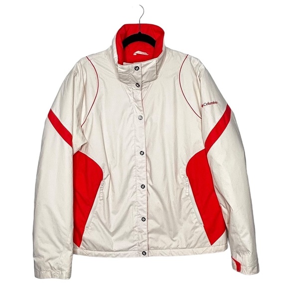 Columbia Off White/Orange Omni Shield Water Resistant Full Zip/Snap Closure XL - Picture 1 of 16